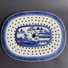 Chinese Export Porcelain Lobed Octagonal Canton Serving Platter wringer 19th C.
