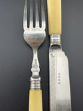 MAPPIN BROS Outstanding Silverplate Engraved 12 Pc Fish Set London 1865 - 1903