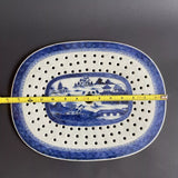 Chinese Export Porcelain Lobed Octagonal Canton Serving Platter wringer 19th C.