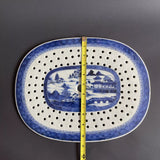 Chinese Export Porcelain Lobed Octagonal Canton Serving Platter wringer 19th C.