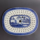 Chinese Export Porcelain Lobed Octagonal Canton Serving Platter wringer 19th C.