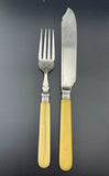 MAPPIN BROS Outstanding Silverplate Engraved 12 Pc Fish Set London 1865 - 1903