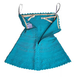HERVE LEGER Beautiful Emerald Strapless Bandage A-Line Scallop Mini Dress